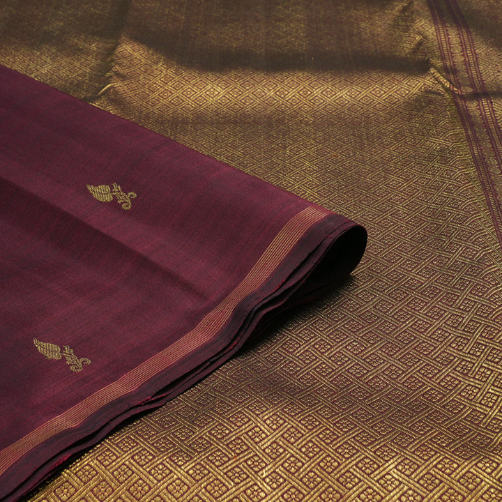 Hayagrivas Handloom Wine Maroon Kanjivaram Silk Saree BE781-SBS