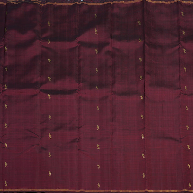 Hayagrivas Handloom Wine Maroon Kanjivaram Silk Saree BE781-SBS