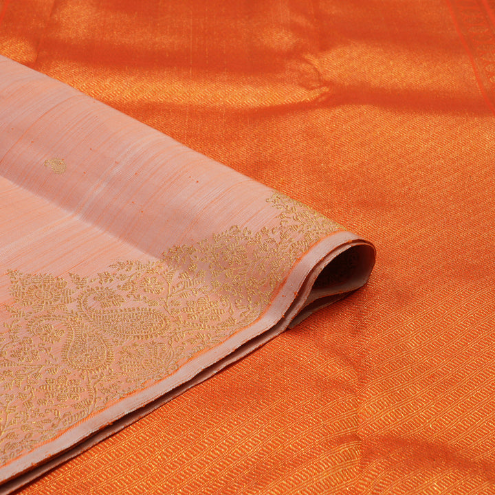Hayagrivas Handloom Peach Orange Kanjivaram Silk Saree BE784-SBS