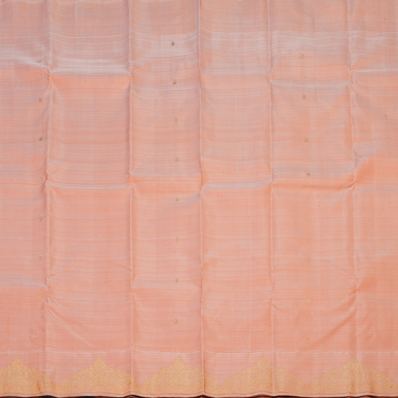 Hayagrivas Handloom Peach Orange Kanjivaram Silk Saree BE784-SBS
