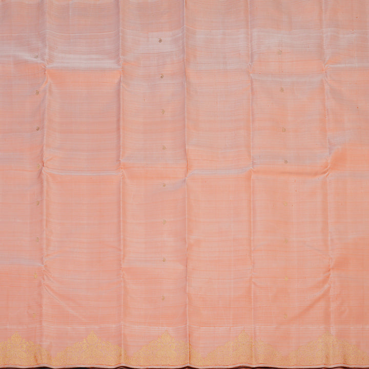 Hayagrivas Handloom Peach Orange Kanjivaram Silk Saree BE784-SBS