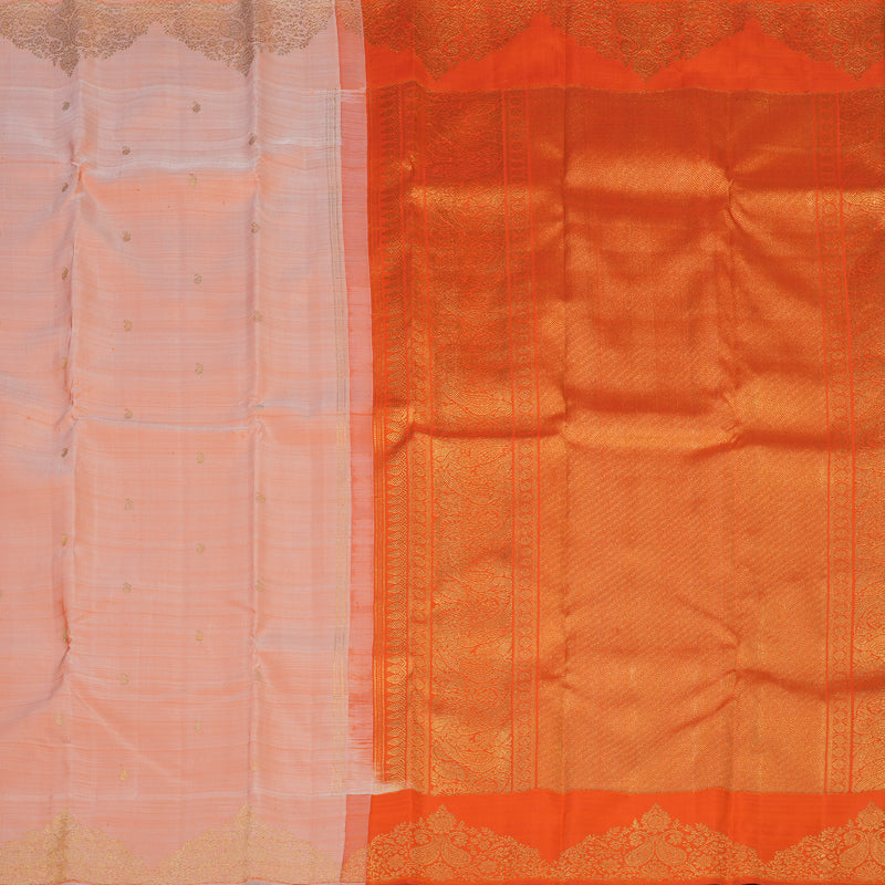 Hayagrivas Handloom Peach Orange Kanjivaram Silk Saree BE784-SBS