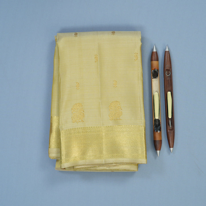 Hayagrivas Handloom Light Elaichi Green Kanjivaram Silk Saree BE785-SBS