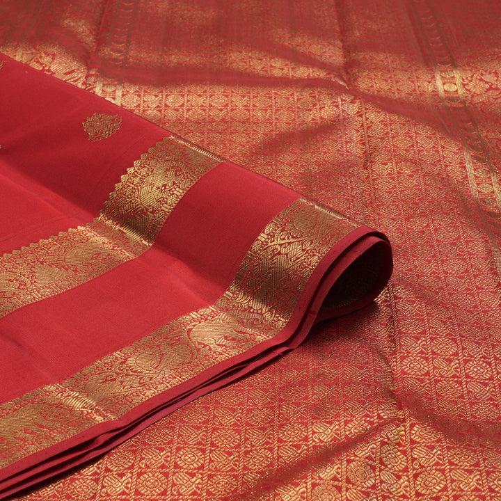 Hayagrivas Handloom Red Kanjivaram Silk Saree BE790-SBS