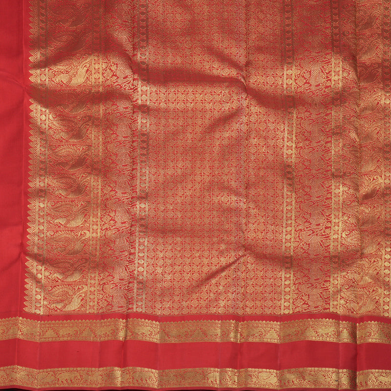 Hayagrivas Handloom Red Kanjivaram Silk Saree BE790-SBS