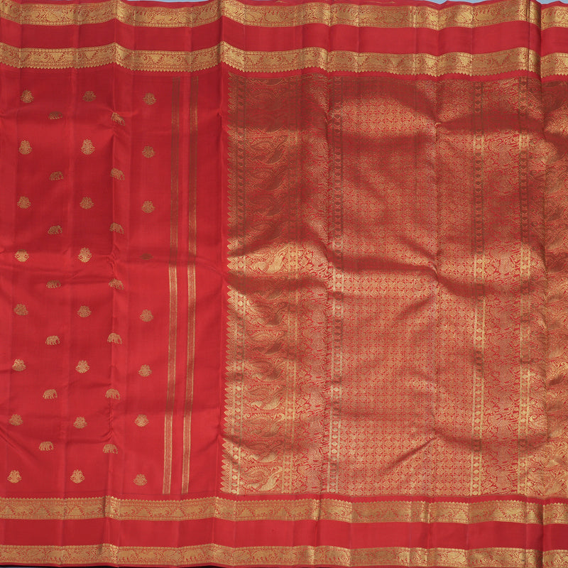 Hayagrivas Handloom Red Kanjivaram Silk Saree BE790-SBS