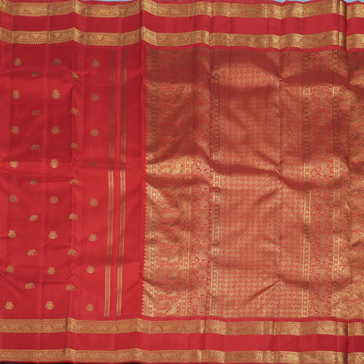 Hayagrivas Handloom Red Kanjivaram Silk Saree BE790-SBS