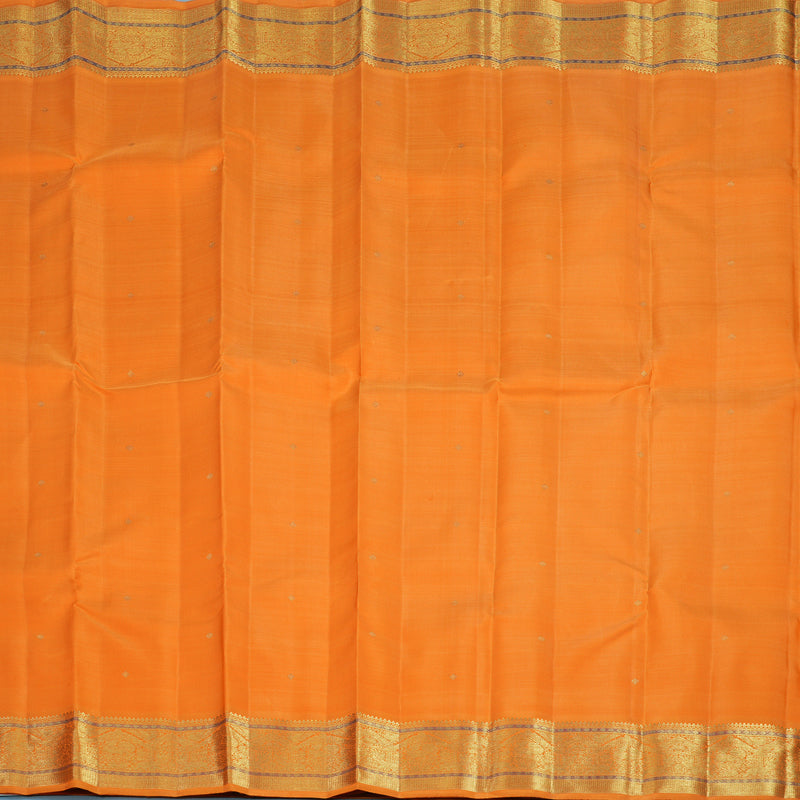 Hayagrivas Handloom Orange Kanjivaram Silk Saree BE797-SBS