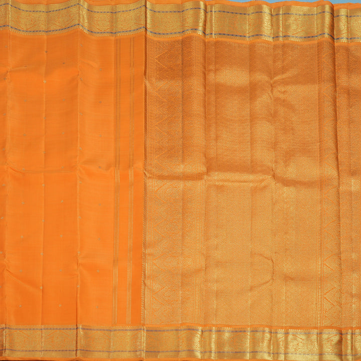 Hayagrivas Handloom Orange Kanjivaram Silk Saree BE797-SBS
