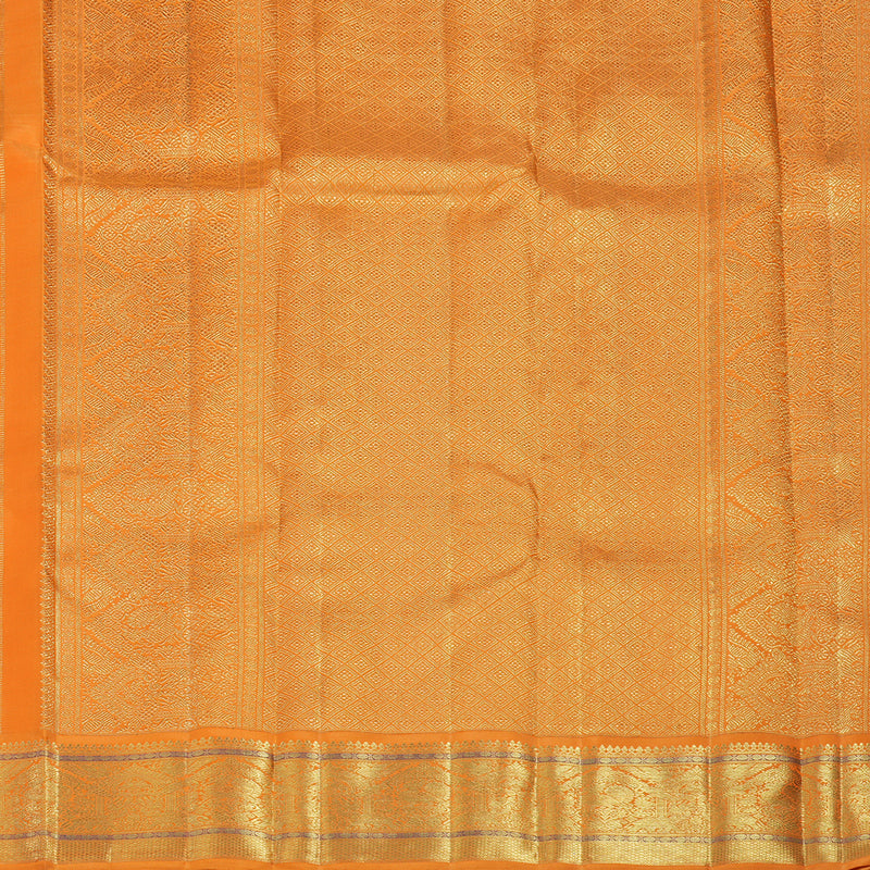 Hayagrivas Handloom Orange Kanjivaram Silk Saree BE797-SBS