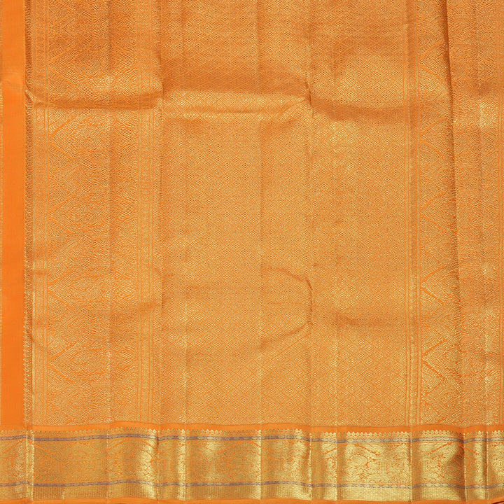 Hayagrivas Handloom Orange Kanjivaram Silk Saree BE797-SBS