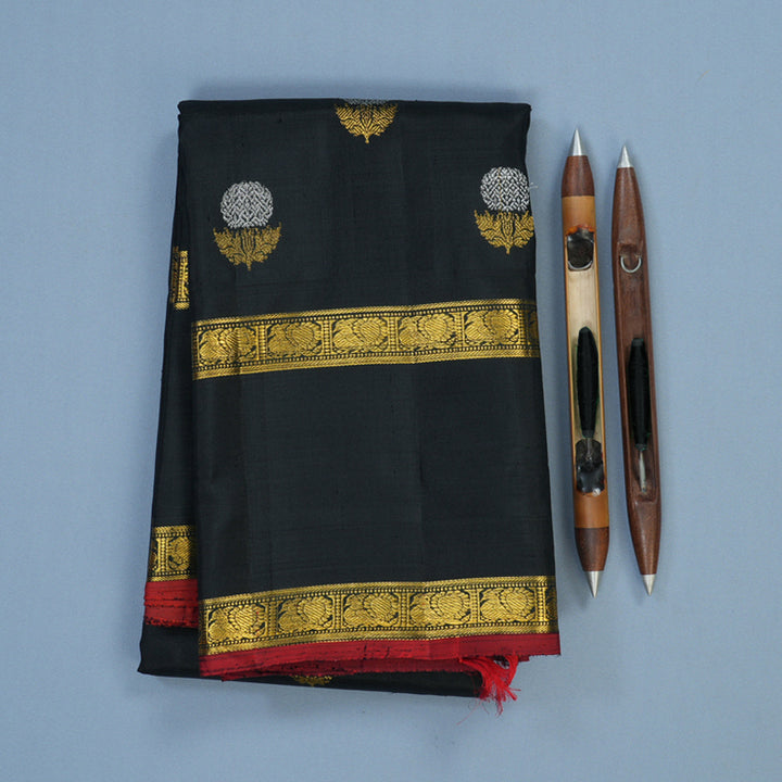 Hayagrivas Handloom Black Kanjivaram Silk Saree BE799-SBS