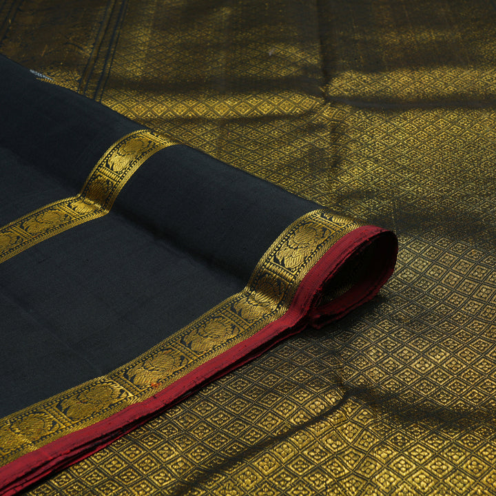 Hayagrivas Handloom Black Kanjivaram Silk Saree BE799-SBS