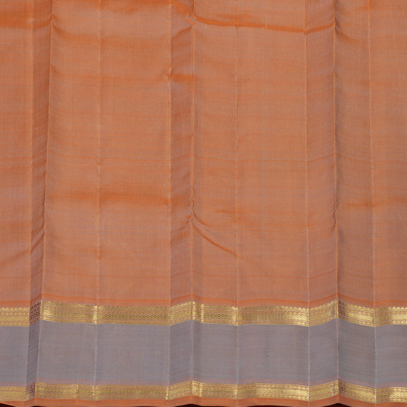 Hayagrivas Handloom Dual Tone (Orange & Grey) Kanjivaram Silk Saree BE800-SBS