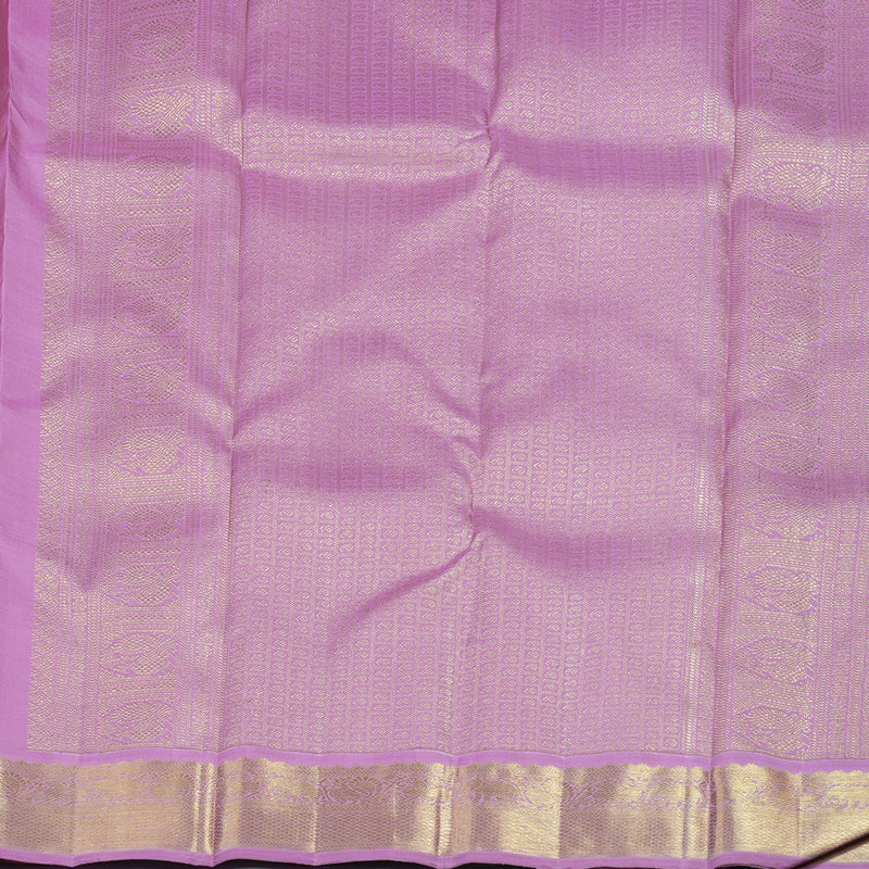 Hayagrivas Handloom Peach Pink Kanjivaram Silk Saree with Lavendar Border BE803-SBS