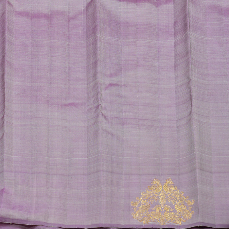 Hayagrivas Handloom Apple Green Kanjivaram Silk Saree with Lilac Border BE807-SBS