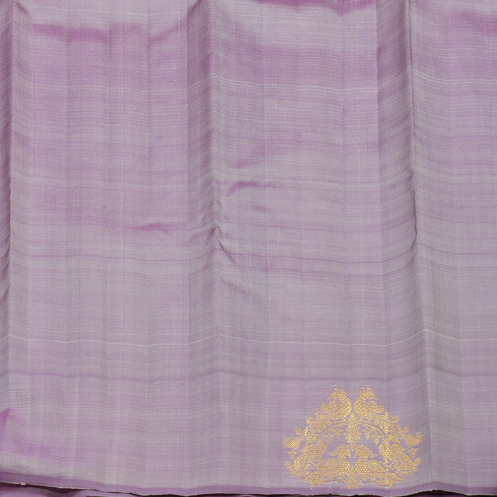 Hayagrivas Handloom Apple Green Kanjivaram Silk Saree with Lilac Border BE807-SBS