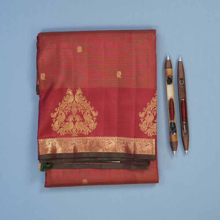 Hayagrivas Handloom Maroon Ten Yards Silk Saree BE812-SBS