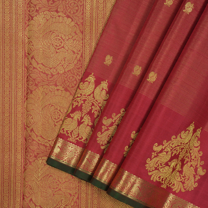 Hayagrivas Handloom Maroon Ten Yards Silk Saree BE812-SBS
