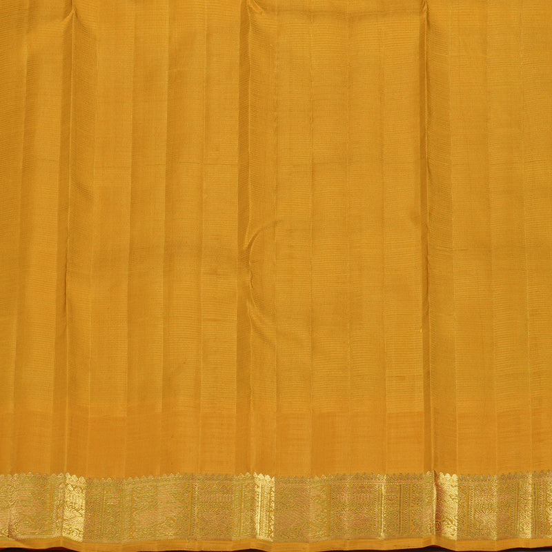 Hayagrivas Handloom Chocolate Brown Kanjivaram Silk Saree with Orange Border BE813-SBS