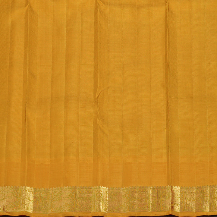 Hayagrivas Handloom Chocolate Brown Kanjivaram Silk Saree with Orange Border BE813-SBS