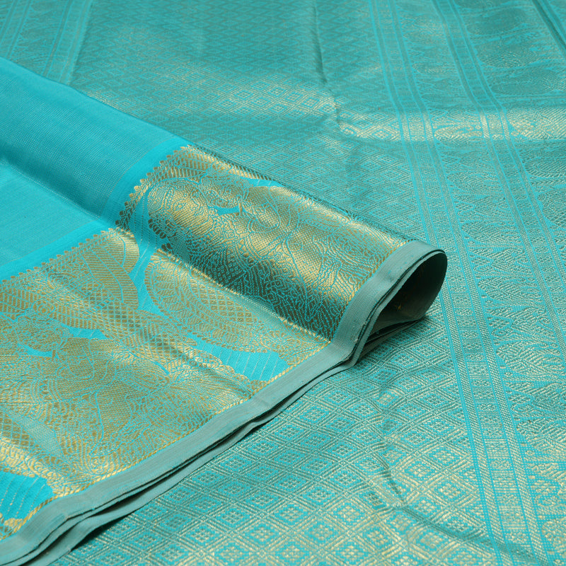Hayagrivas Handloom Sky Blue Kanjivaram Silk Saree BE815-SBS