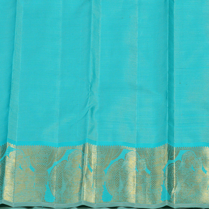 Hayagrivas Handloom Sky Blue Kanjivaram Silk Saree BE815-SBS