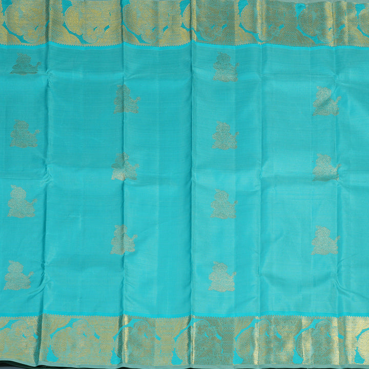 Hayagrivas Handloom Sky Blue Kanjivaram Silk Saree BE815-SBS