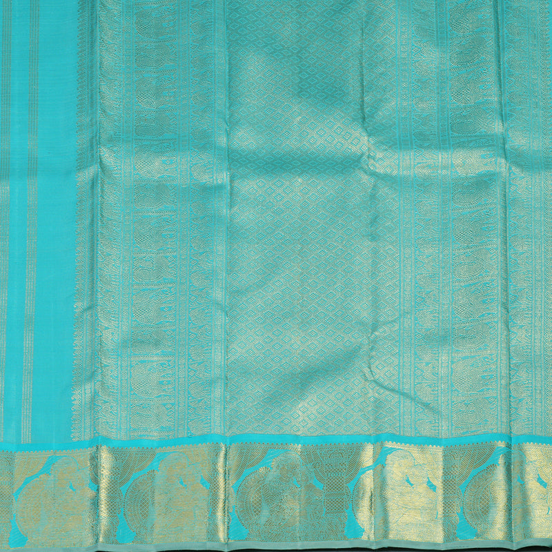 Hayagrivas Handloom Sky Blue Kanjivaram Silk Saree BE815-SBS