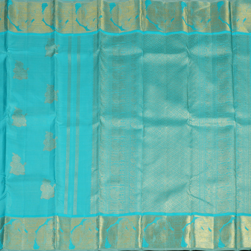 Hayagrivas Handloom Sky Blue Kanjivaram Silk Saree BE815-SBS