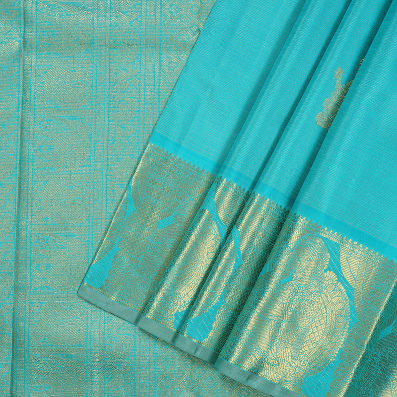 Hayagrivas Handloom Sky Blue Kanjivaram Silk Saree BE815-SBS