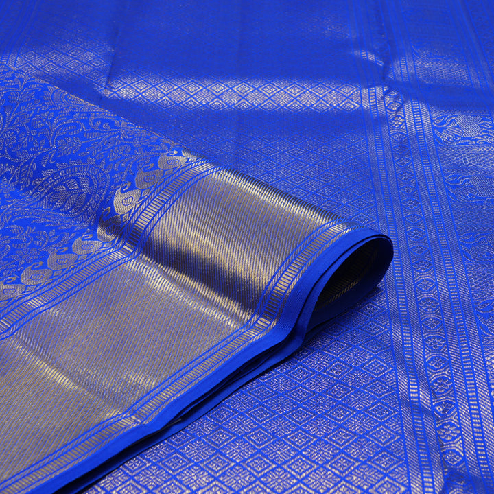 Hayagrivas Handloom MS Blue Kanjivaram Silk Saree BE816-SBS