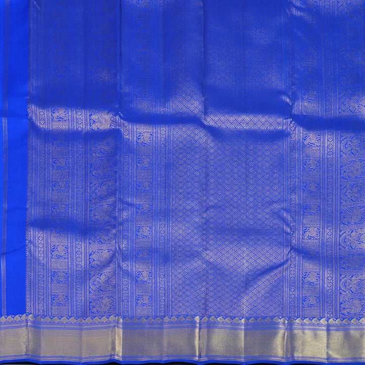 Hayagrivas Handloom MS Blue Kanjivaram Silk Saree BE816-SBS