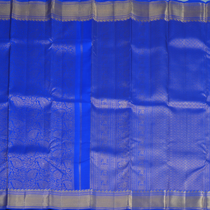 Hayagrivas Handloom MS Blue Kanjivaram Silk Saree BE816-SBS