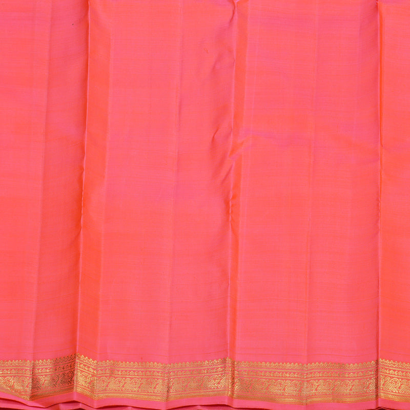 Hayagrivas Handloom Bright Peach Pink Kanjivaram Silk Saree BE818-SBS