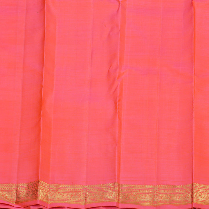 Hayagrivas Handloom Bright Peach Pink Kanjivaram Silk Saree BE818-SBS