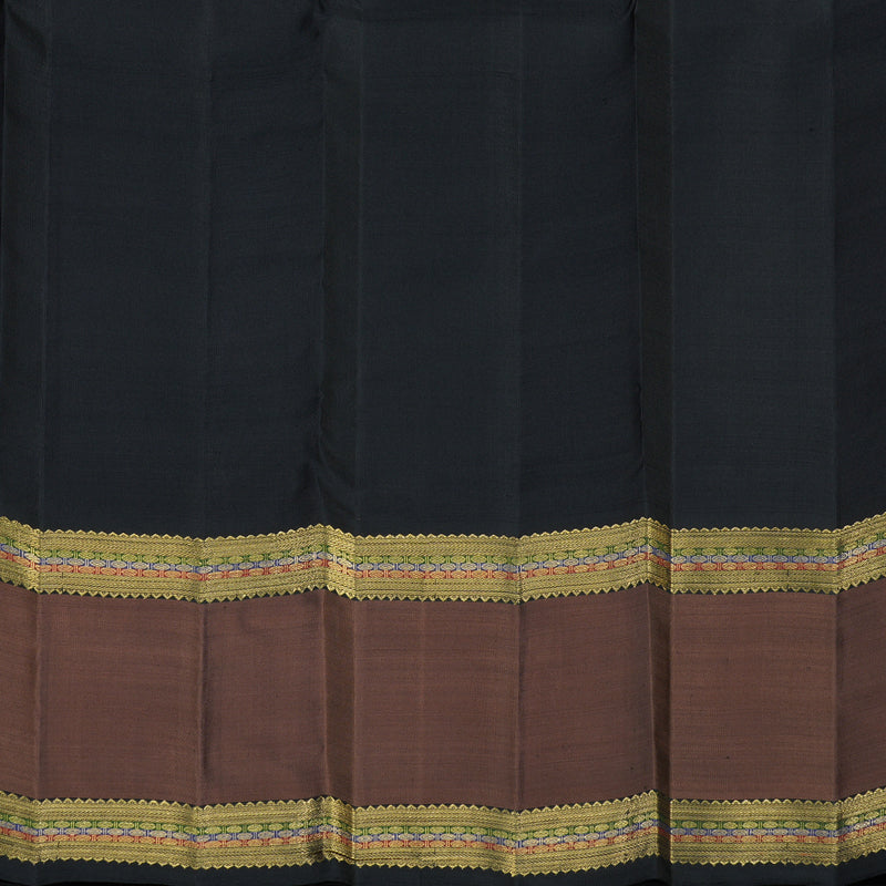 Hayagrivas Handloom Peach Pink Kanjivaram Silk Saree with Chocolate Brown Border BE823-SBS