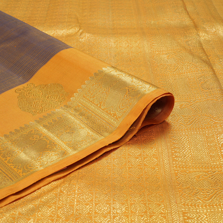 Hayagrivas Handloom Dual Tone (Brown & Purple) Kanjivaram Silk Saree BF103-SBS