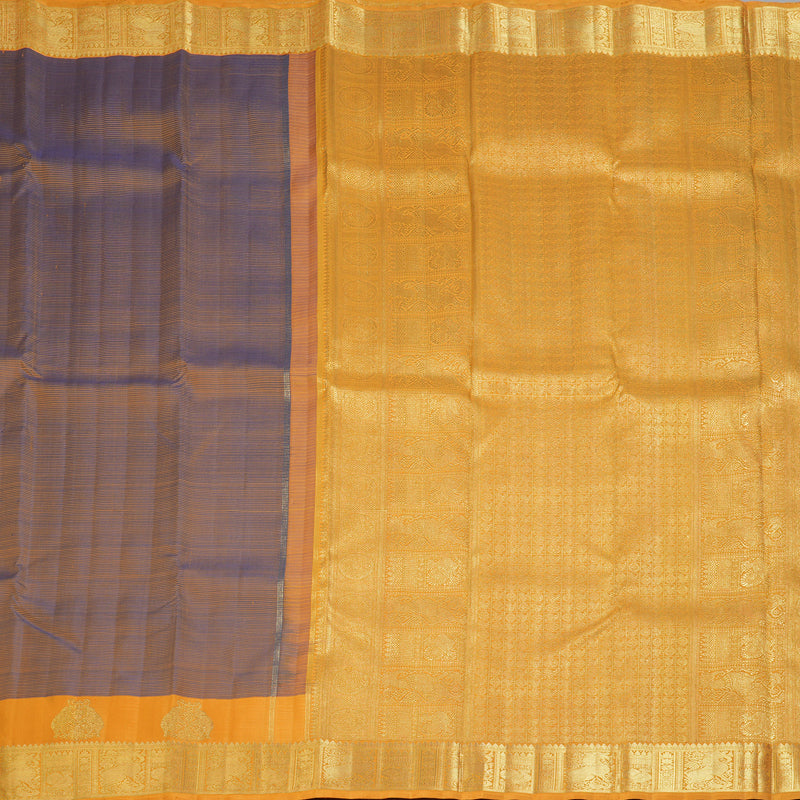 Hayagrivas Handloom Dual Tone (Brown & Purple) Kanjivaram Silk Saree BF103-SBS