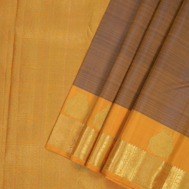 Hayagrivas Handloom Dual Tone (Brown & Purple) Kanjivaram Silk Saree BF103-SBS