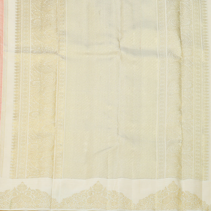 Hayagrivas Handloom Peach Orange Kanjivaram Silk Saree BF104-SBS