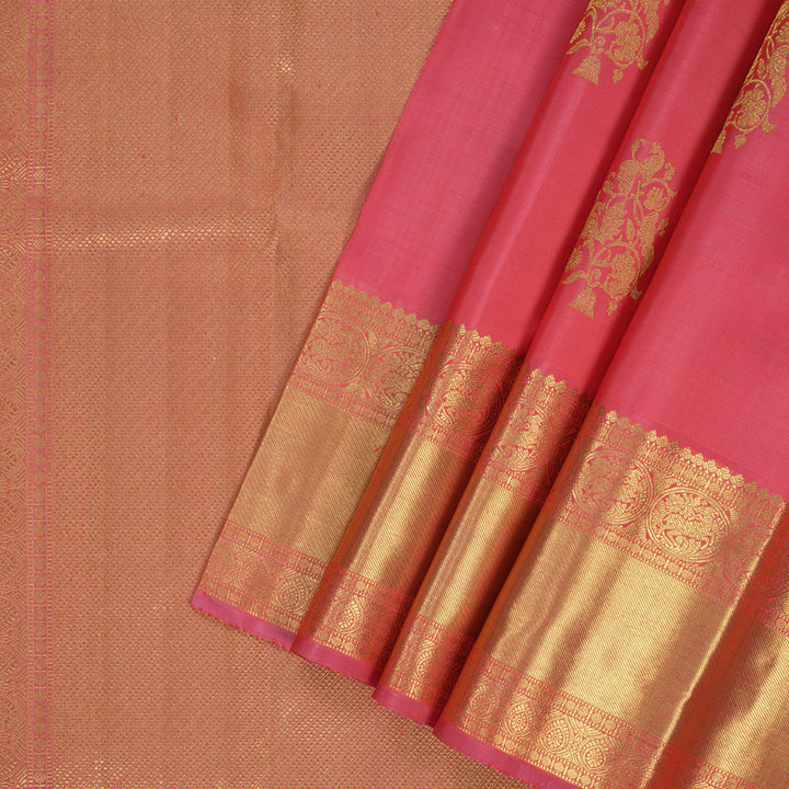 Hayagrivas Handloom Rose Pink Kanjivaram Silk Saree BF105-SBS