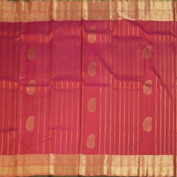 Hayagrivas Handloom Rust-Pink Kanjivaram Silk Saree BF106-SBS