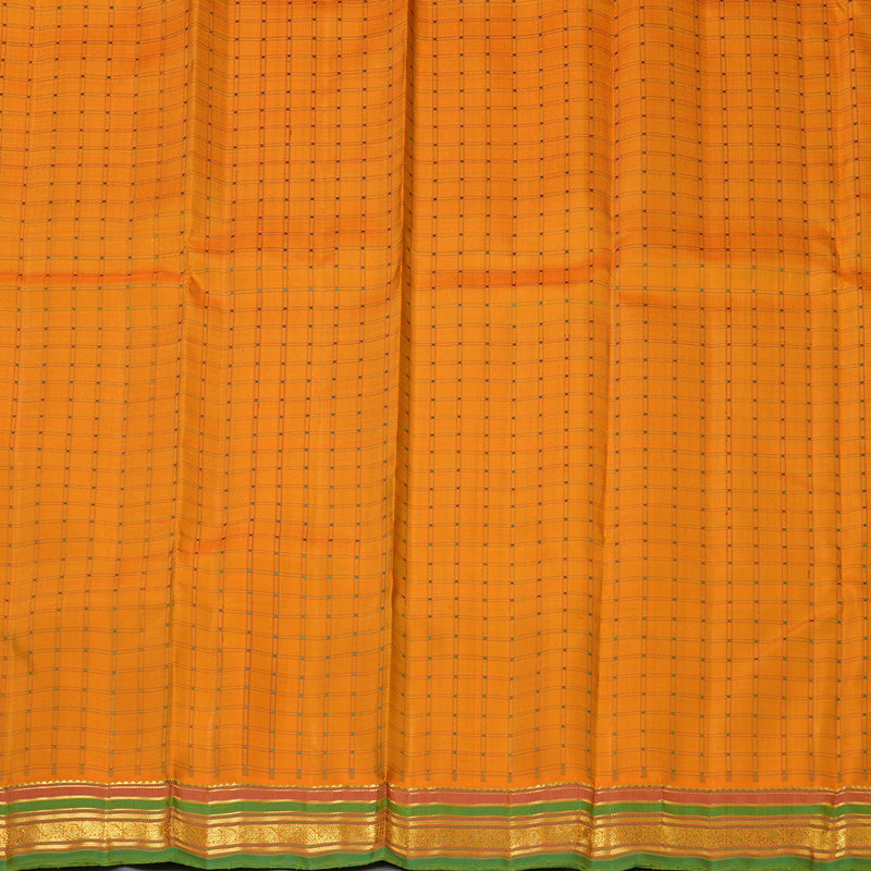 Hayagrivas Handloom Manjal Kanjivaram Silk Saree with Green Border BF109-SBS