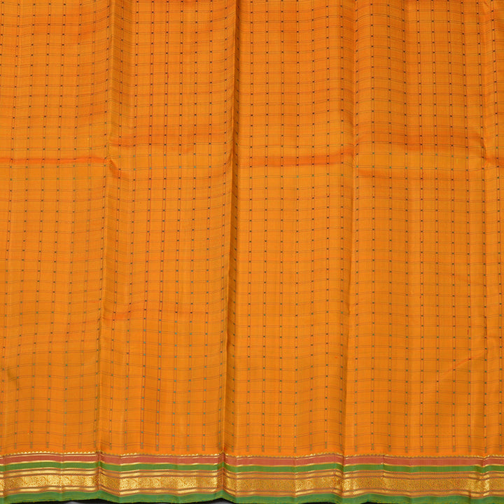 Hayagrivas Handloom Manjal Kanjivaram Silk Saree with Green Border BF109-SBS