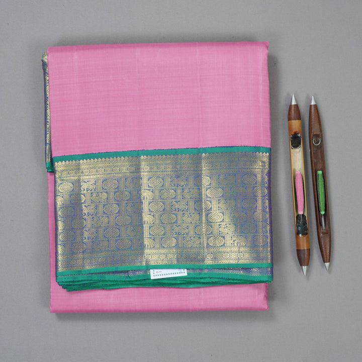 Hayagrivas Handloom Lotus Pink Ten Yards Silk Saree BF110-SBS