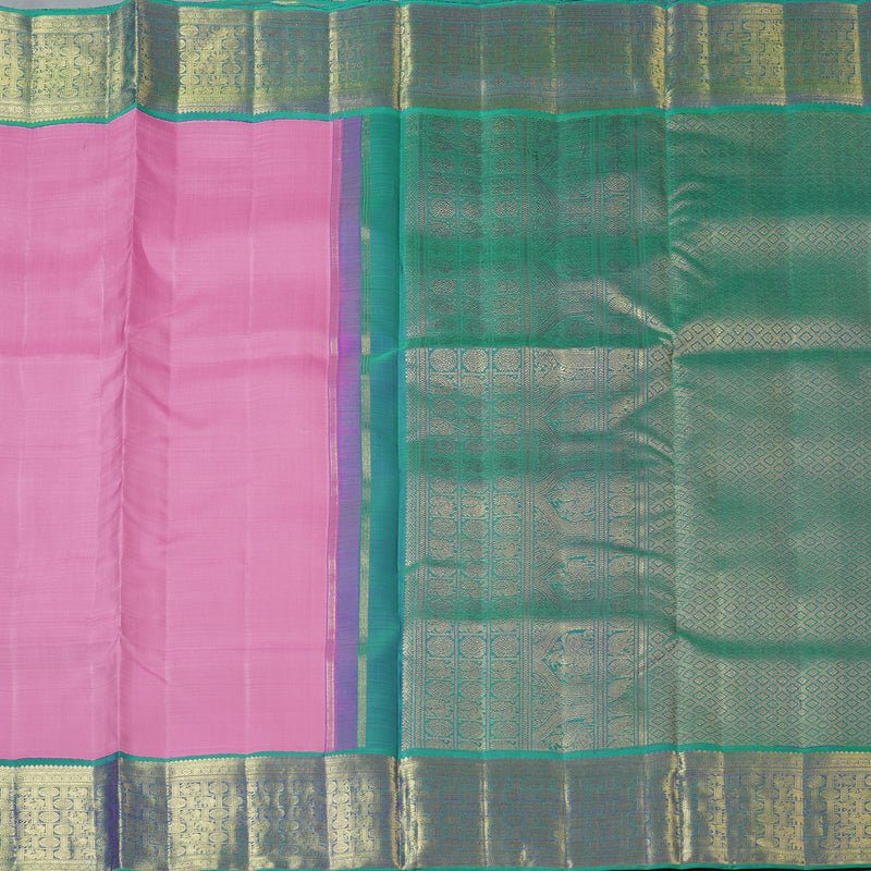 Hayagrivas Handloom Lotus Pink Ten Yards Silk Saree BF110-SBS