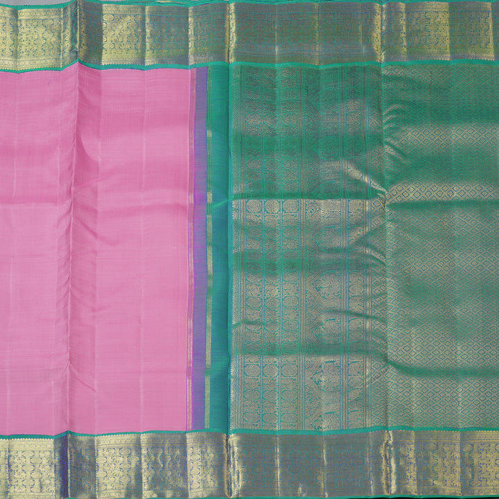 Hayagrivas Handloom Lotus Pink Ten Yards Silk Saree BF110-SBS