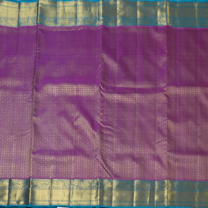 Hayagrivas Handloom Vadamalli Purple Ten Yards Silk Saree BF111-SBS