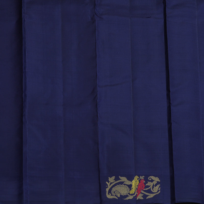 Hayagrivas Handloom Navy Blue Kanjivaram Silk Saree BF116-SBS